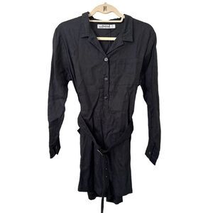 LUSANA Blake Flax Linen Belted Romper NWT Sz 4‎